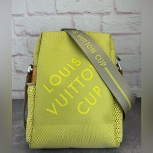 LOUIS VUITTON Mens Damier Geant Americas Cup Bag Yellow